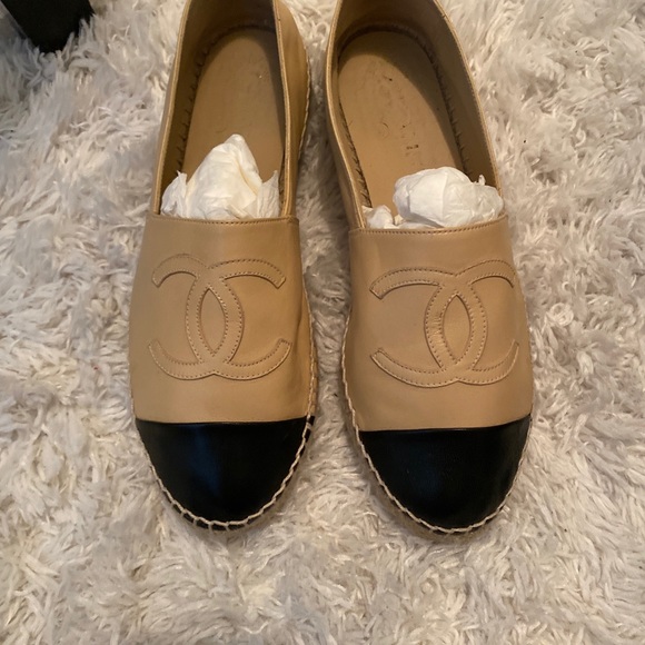 Lambskin Chanel black/beige Espadrilles - Picture 2 of 5